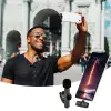 Type C Uyumlu İphone Dönüştürücülü Kablosuz Yaka Mikrofonu Android Ve İphone Uyumlu Mini Mikrofon Bx40