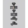 Üç Kameralı Araç DVR Full HD Gece Görüşlü ve 2 inç IPS Ekranlı