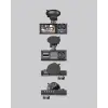 Üç Kameralı Araç DVR Full HD Gece Görüşlü ve 2 inç IPS Ekranlı