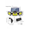 Üçlü Solar Led Projektör – Beyaz Işık – Sensörlü Dış Mekân Aydınlatma Bx40