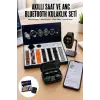 Ucuz Kaliteli Yeni Nesil 7 Kordonlu Akıllı Saat ve Kablosuz Bluetooth Kulaklık ANC Özelliği