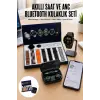 Ucuz Kaliteli Yeni Nesil 7 Kordonlu Akıllı Saat ve Kablosuz Bluetooth Kulaklık ANC Özelliği