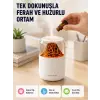 Ultrasonik Alev Efektli Aromaterapi Difüzörü USB Şarjlı ve Otomatik Kapanma Özellikli