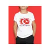 Unisex Çocuk Baskılı T-Shirt - Beyaz