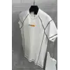 Erkek Tişört Karoyaka Dikişli Oversize T-Shirt - Beyaz