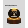 USB Bağlantılı Geyik Temalı Kristal Küre Premium Masa Gece Lambası