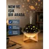 USB Projeksiyon Gece Lambası ve Hava Nemlendirici – Aromaterapi Destekli, Taşınabilir Mini
