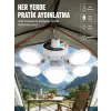 USB ve Solar Şarjlı Katlanabilir 5 Taraflı LED Lamba