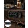 USB ve Type-C Çıkışlı 10lu Akım Korumalı Çoklu Priz Güç Dağıtıcı