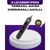 USB Yuvalı Anahtarlı Üçlü Priz 2 Metre Kablolu