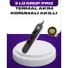 USB Yuvalı Anahtarlı Üçlü Priz 2 Metre Kablolu