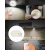 Uzaktan Kumandalı 3 Lü Kablosuz Led Spot Lamba Seti Yapışkanlı Pratik Kullanım
