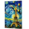 Van Gogh 9 - Eyfel Kulesi Çizgili Yan Boyamalı Defter