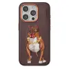 Venco Apple İphone 14 Pro Max Perma Desenli Kapak - Kahverengi