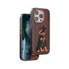 Venco Apple İphone 15 Pro Perma Desenli Kapak - Koyu Kahve