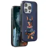 Venco Apple İphone 16 Pro Perma Desenli Kapak - Lacivert