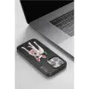 Venco İphone 15 Pro Max Perma Desenli Kapak - Siyah