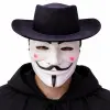 Vendetta Maske ve Şapka Seti – Anonim Stil Parti Maskesi