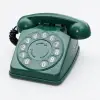 Vintage Home Retro Çevirmeli Klasik Antika Görünümlü Numaratik Telefon Dekor Yeşil