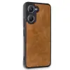 Vivo Y18 Kılıf Aras Deri Kapak - Taba