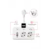 Vtn-503 Akım Korumalı Duvar Tipi Priz 2x Usb 2x Priz Typce 20w