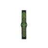 Watch 20mm Spor Delikli Kordon - Siyah-yeşil