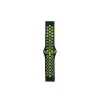 Watch 20mm Spor Delikli Kordon - Siyah-yeşil