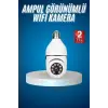 Wifi Güvenlik Kamerası Çift kameralı Ampule Takılabilir Sensörlü