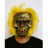 Wild Skull - Bakır Kafatası Sarı Saçlı İskelet Maske