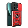 Xiaomi Poco X6 Pro Kılıf Pars Lens Yüzüklü Silikon - Kırmızı