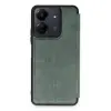 Xiaomi Redmi 13c Kılıf Flip Cover - Koyu Yeşil