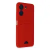 Xiaomi Redmi 13c Kılıf Kelvin Kartvizitli Silikon - Kırmızı