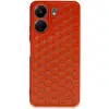 Xiaomi Redmi 13c Kılıf Petek Silikon Kapak - Kırmızı