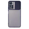 Xiaomi Redmi Note 11t Kılıf Palm Buzlu Kamera Sürgülü Silikon - Lacivert
