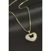 Xuping Kalp Kelebek Zirkon Taşlı Lüks Çelik Kolye