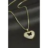 Xuping Kalp Kelebek Zirkon Taşlı Lüks Çelik Kolye