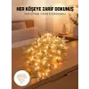 Yaprak Şekilli Gümüş LED Işık Pilli Dekoratif Aydınlatma