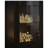 Yaprak Şekilli Gümüş LED Işık Pilli Dekoratif Aydınlatma
