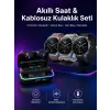 Yeni Nesil Akıllı Saat Ve Bluetooth Kulaklık Titreşim Bildirimleri Uyku Takibi