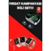 Yeni Nesil Kaliteli Akıllı Saat ve Kablosuz Bluetooth Kulaklık Yüksek Ses Kaliteli Yeni Nesil