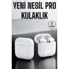 Yeni Nesil Pro Bluetooth Kulaklık Uzun Pil Ömrü Beyaz