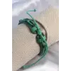 Yeşil Renk Deri İpli Erkek Bileklik