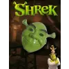 Yeşil Shrek Maskesi 21x25 Cm Bx40