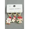 Yılbaşı Temalı Lüx Mineli Küpe