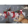 Yılbaşı Temalı Zilli Kedi Oyun Oltası