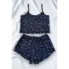 Yıldız Desenli  Şortlu Pijama