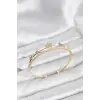 Yıldız Model Gold Renk Pirinç Kadın Bileklik