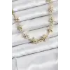 Yıldız Model Pirinç Gold Renk Kadın Kolye