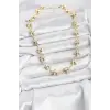 Yıldız Model Pirinç Gold Renk Kadın Kolye