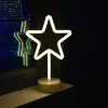 Yıldız Tasarımlı Neon Led Masa Ve Gece Lambası Dekoratif Işık